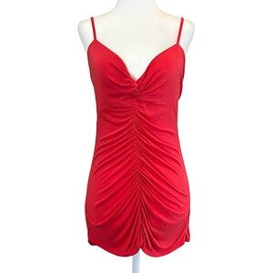 Vintage Y2K Moda Int. Victoria’s Secret Red Ruched Sequin Backless Top Medium